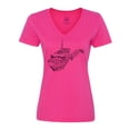 thumbnail image 1 of Inktastic West Virginia State word salad Women's V-Neck T-Shirt, 1 of 5