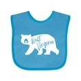 thumbnail image 1 of Inktastic West Virginia White Bear Silhouette Boys or Girls Baby Bib, 1 of 4