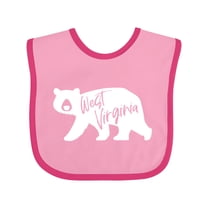 Inktastic West Virginia White Bear Silhouette Boys or Girls Baby Bib