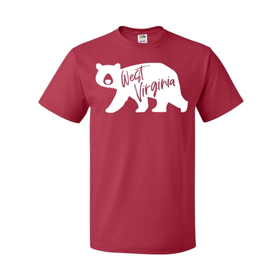 Inktastic West Virginia White Bear Silhouette T-Shirt