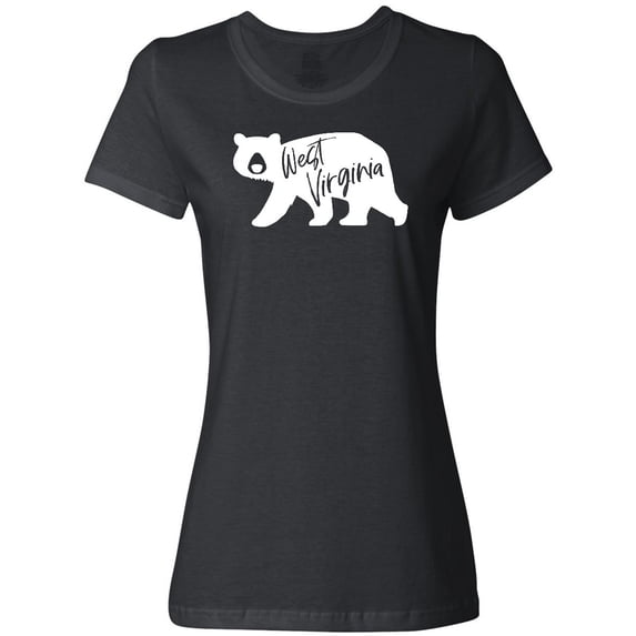 Inktastic West Virginia White Bear Silhouette Women's T-Shirt