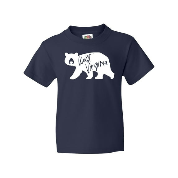 Inktastic West Virginia White Bear Silhouette Youth T-Shirt