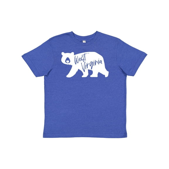 Inktastic West Virginia White Bear Silhouette Youth T-Shirt