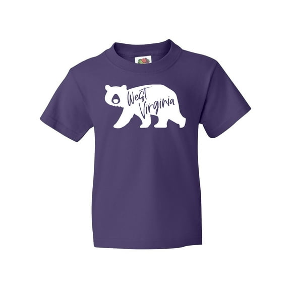 Inktastic West Virginia White Bear Silhouette Youth T-Shirt