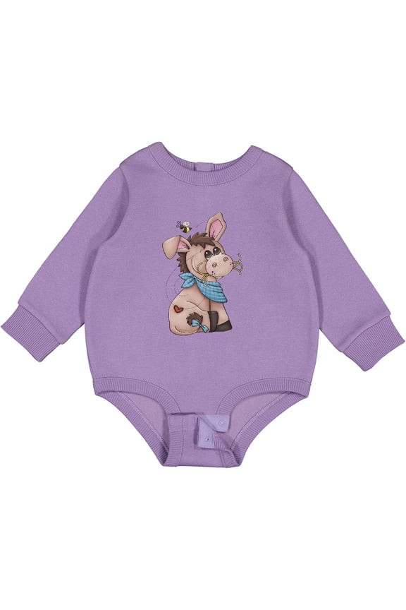 Western Dilly Donkey Baby Fleece Bodysuit