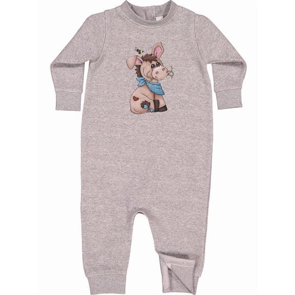 Inktastic Western Dilly Donkey Baby Fleece Romper