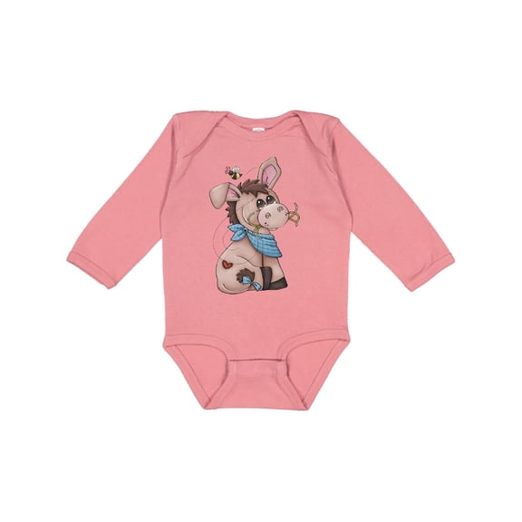 Inktastic Western Dilly Donkey Boys Long Sleeve Baby Bodysuit
