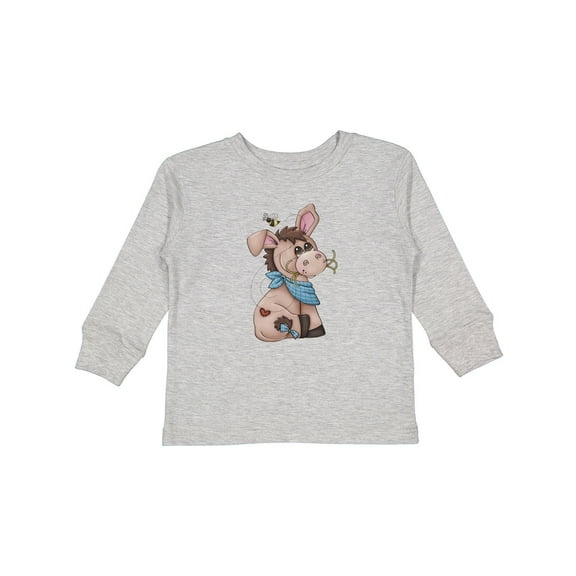 Inktastic Western Dilly Donkey Boys Long Sleeve Toddler T-Shirt