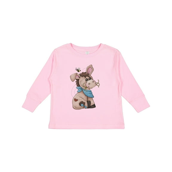 Inktastic Western Dilly Donkey Boys Long Sleeve Toddler T-Shirt