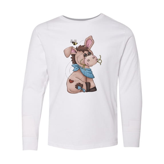 Inktastic Western Dilly Donkey Long Sleeve Youth T-Shirt