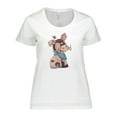 thumbnail image 1 of Inktastic Western Dilly Donkey Women's Plus Size T-Shirt, 1 of 5