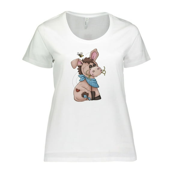 Inktastic Western Dilly Donkey Women's Plus Size T-Shirt