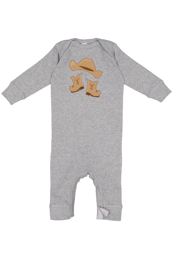 Western Style Boy Boots Baby Romper Coveralls