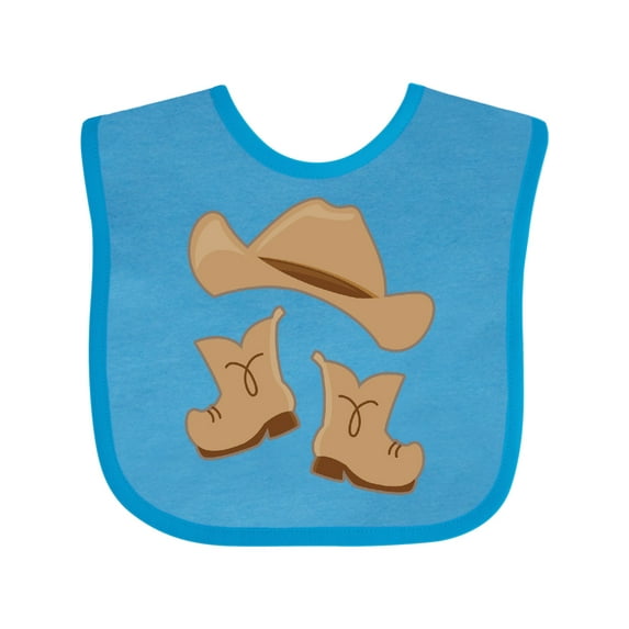 Inktastic Western Style Boy Boots Boys or Girls Baby Bib