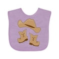 thumbnail image 1 of Inktastic Western Style Boy Boots Boys or Girls Baby Bib, 1 of 4