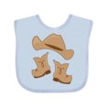thumbnail image 1 of Inktastic Western Style Boy Boots Boys or Girls Baby Bib, 1 of 4