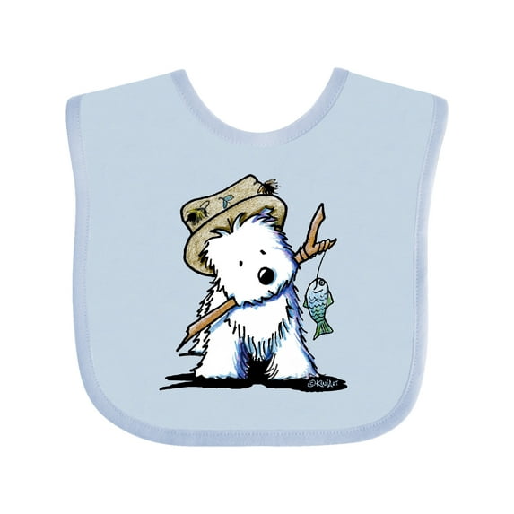 Inktastic Westie Fishing Buddy Boys or Girls Baby Bib