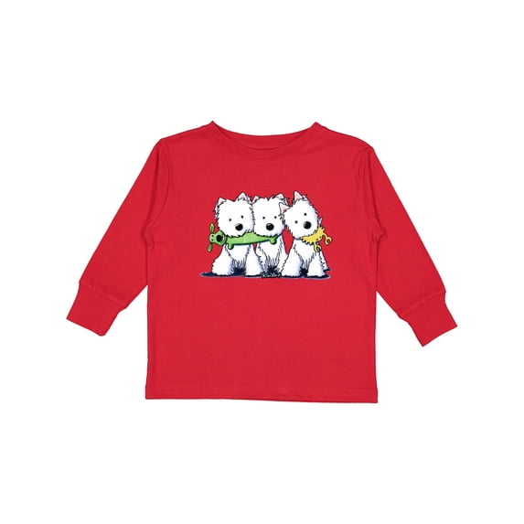 Inktastic Westie Pro Players Boys or Girls Long Sleeve Toddler T-Shirt