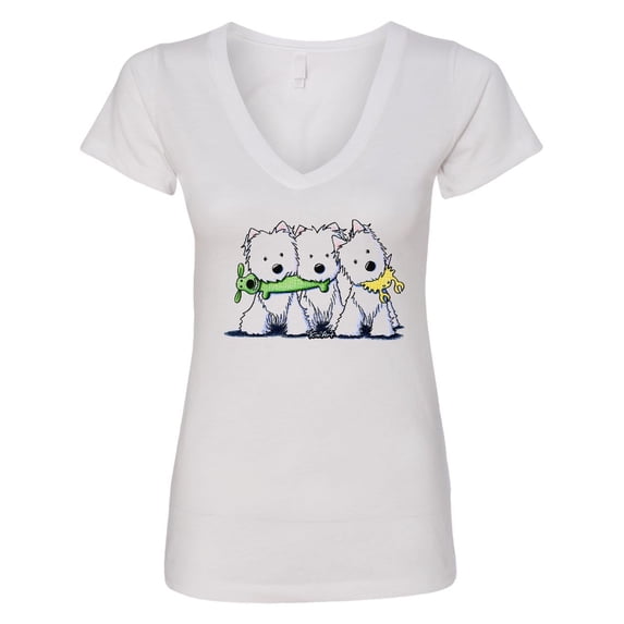 Inktastic Westie Pro Players Women's V-Neck T-Shirt