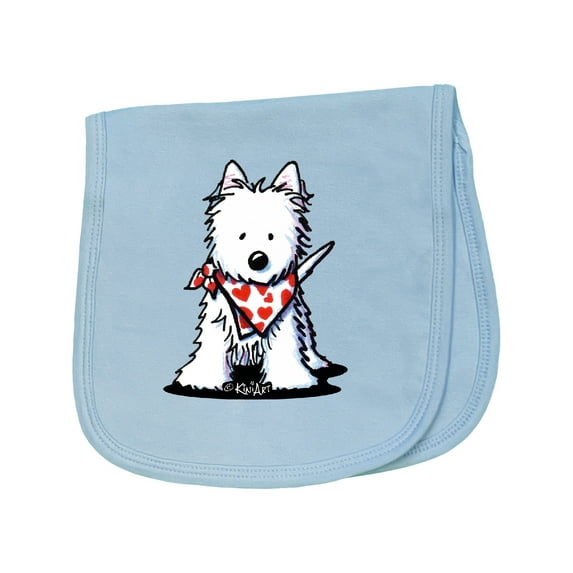 Inktastic Westie in Bandana Baby Burp Cloth