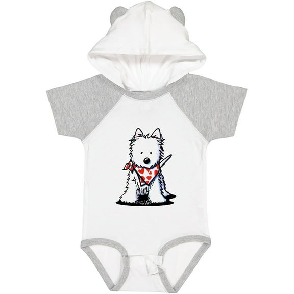 Inktastic Westie in Bandana Boys or Girls Baby Bodysuit