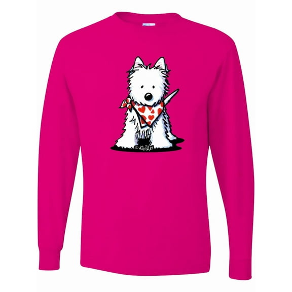 Inktastic Westie in Bandana Long Sleeve T-Shirt