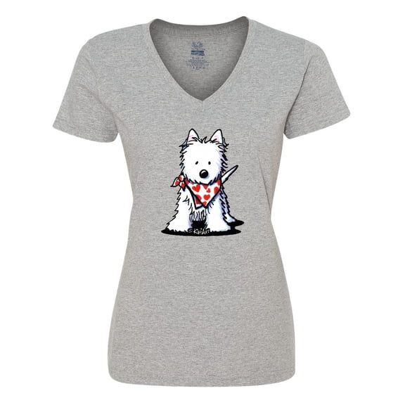 Inktastic Westie in Bandana Women's V-Neck T-Shirt