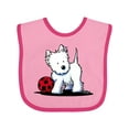 thumbnail image 1 of Inktastic Westie with Ball Boys or Girls Baby Bib, 1 of 4