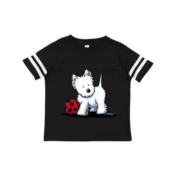 Inktastic Westie with Ball Boys or Girls Toddler T-Shirt