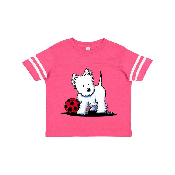 Inktastic Westie with Ball Boys or Girls Toddler T-Shirt