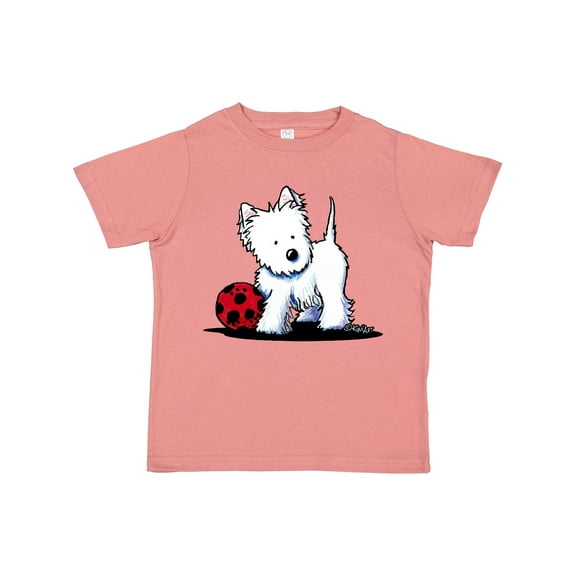 Inktastic Westie with Ball Boys or Girls Toddler T-Shirt