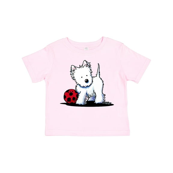 Inktastic Westie with Ball Boys or Girls Toddler T-Shirt