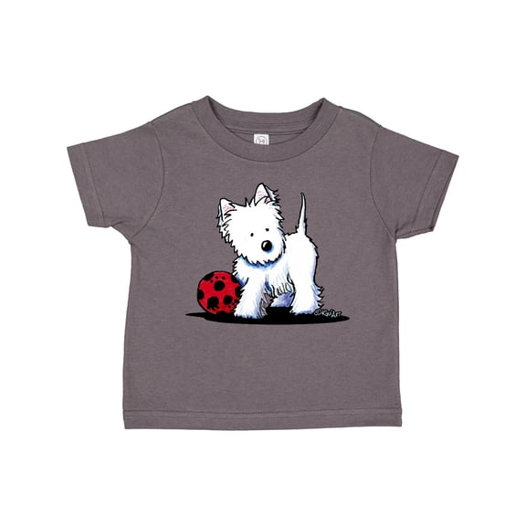 Inktastic Westie with Ball Boys or Girls Toddler T-Shirt