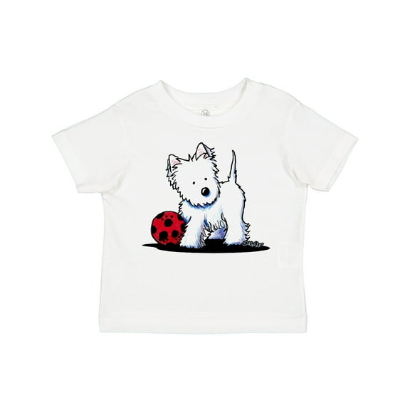 Inktastic Westie with Ball Boys or Girls Toddler T-Shirt