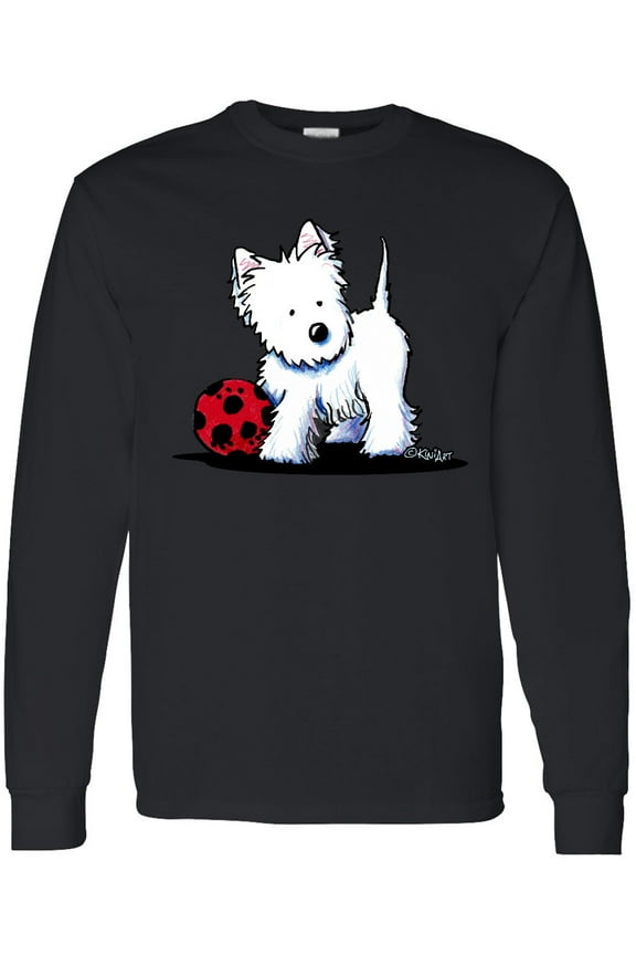 Westie with Ball Long Sleeve T-Shirt