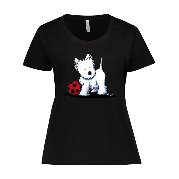Inktastic Westie with Ball Women's Plus Size T-Shirt