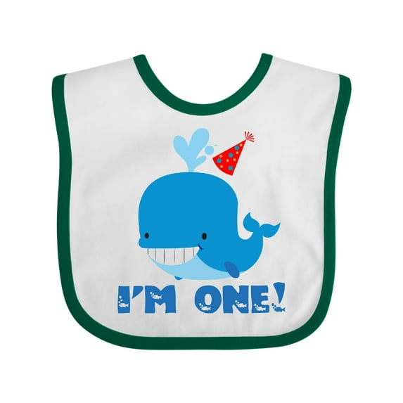 Inktastic Whale 1st Birthday Boys or Girls Baby Bib