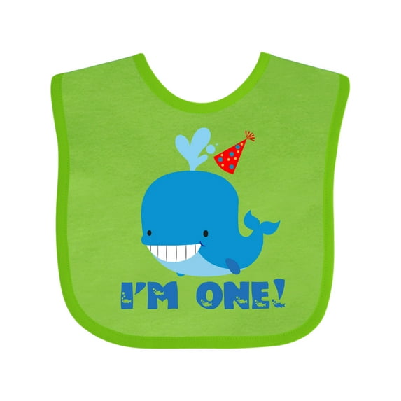 Inktastic Whale 1st Birthday Boys or Girls Baby Bib
