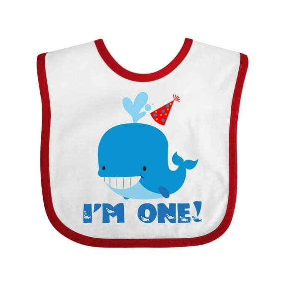 Inktastic Whale 1st Birthday Boys or Girls Baby Bib