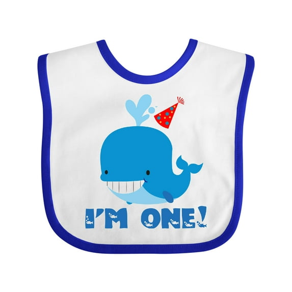 Inktastic Whale 1st Birthday Boys or Girls Baby Bib