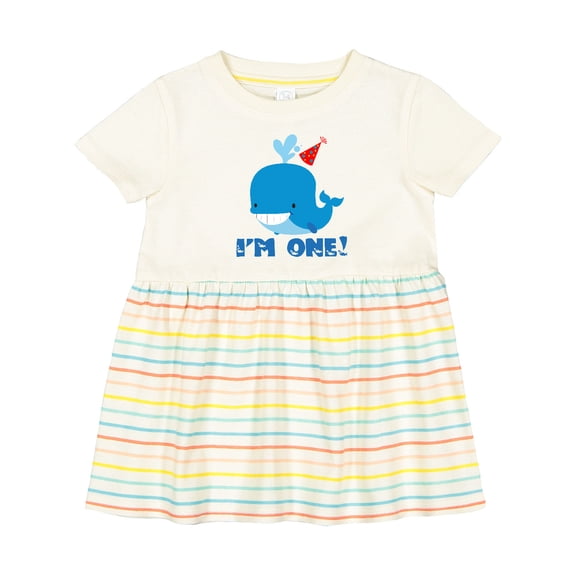 Inktastic Whale 1st Birthday Girls Baby Dress