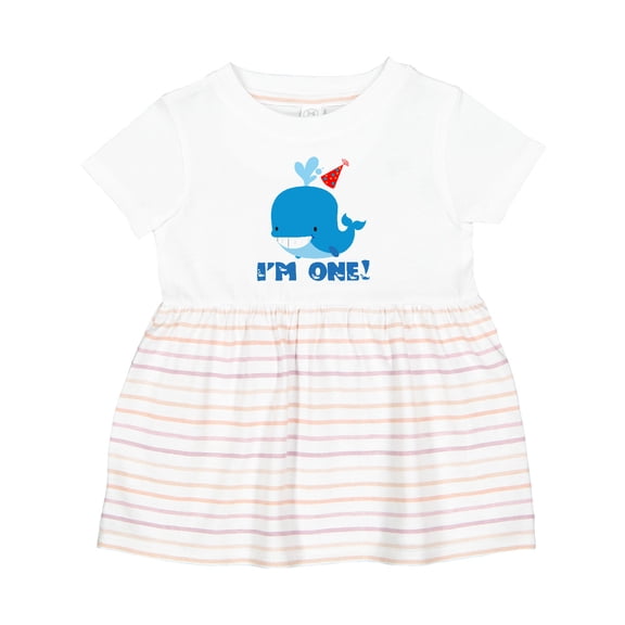 Inktastic Whale 1st Birthday Girls Baby Dress