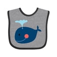 thumbnail image 1 of Inktastic Whale Cute Blue Boys or Girls Baby Bib, 1 of 4