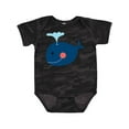 thumbnail image 1 of Inktastic Whale Cute Blue Boys or Girls Baby Bodysuit, 1 of 5