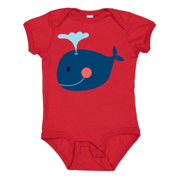 Inktastic Whale Cute Blue Boys or Girls Baby Bodysuit