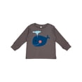 thumbnail image 1 of Inktastic Whale Cute Blue Boys or Girls Long Sleeve Toddler T-Shirt, 1 of 5