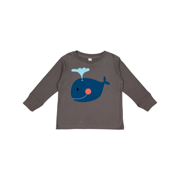 Inktastic Whale Cute Blue Boys or Girls Long Sleeve Toddler T-Shirt