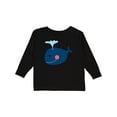 thumbnail image 1 of Inktastic Whale Cute Blue Boys or Girls Long Sleeve Toddler T-Shirt, 1 of 5