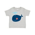 thumbnail image 1 of Inktastic Whale Cute Blue Boys or Girls Toddler T-Shirt, 1 of 5