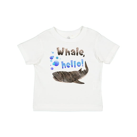 Inktastic Whale, Hello Cute Whale Shark with Bubbles Boys or Girls Baby T-Shirt